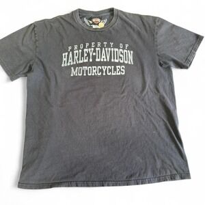 Harley Davidson black tee with back graphic. LONDON, ENGLAND